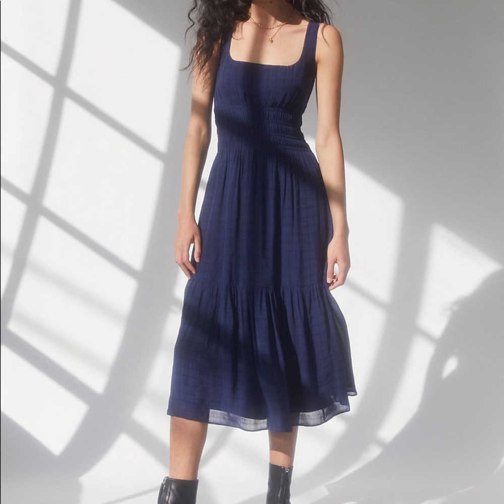NWT Aritzia Wilfred Contessa Navy Midi Dress